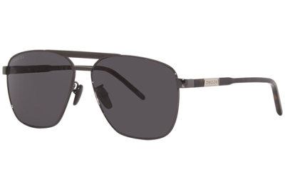 Pre-owned Gucci Original  Sunglasses Gg1164s 001 Gunmetal Frame Gray Gradient Lens 58mm