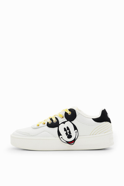 Desigual Retro Mickey Mouse Trainers In White