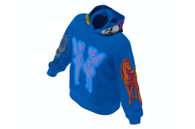 Pre-owned Drake Fatd For All The Dogs Hoodie Blue