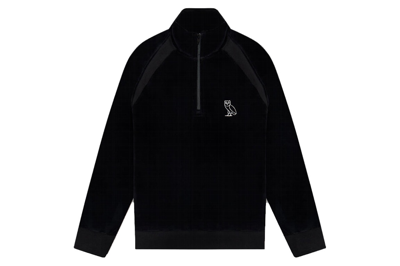 Pre-owned Ovo Velour Quarter Zip Sweatshirt Black