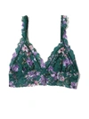 HANKY PANKY PRINTED SIGNATURE LACE CROSSOVER BRALETTE