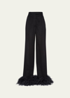 Prada Cashmere Belt Loop Belt Casual Pants In F0002 Nero