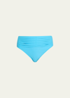 Ramy Brook Ivo Ruched Bikini Bottom In Poolside