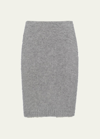 Prada Cashmere Mini Skirt In F0031 Grigio
