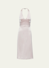 Prada Re-edition 1995 Halterneck Midi Dress In F0d91 Opale