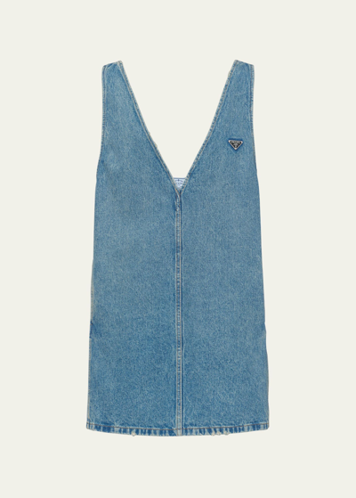 Prada Denim Dress In Blue