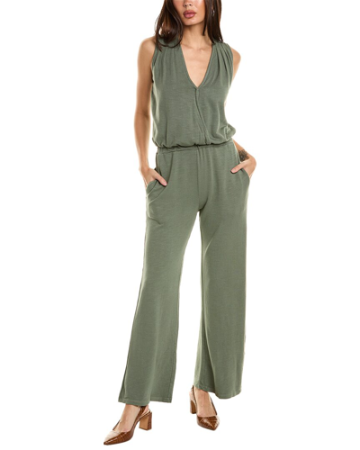 Monrow Supersoft 70s Jumpsuit In Green