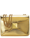 Tiffany & Fred Paris Smooth Leather Shoulder Bag In Gold