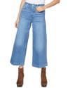 PAIGE PAIGE FRANKIE COVERED BUTTON FLY ADIENNE DISTRESSED WIDE LEG JEAN