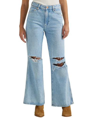 Wrangler Bonnie Loose Flare Jean - Bad Intentions In Light Blue, Women's At Urban Outfitters