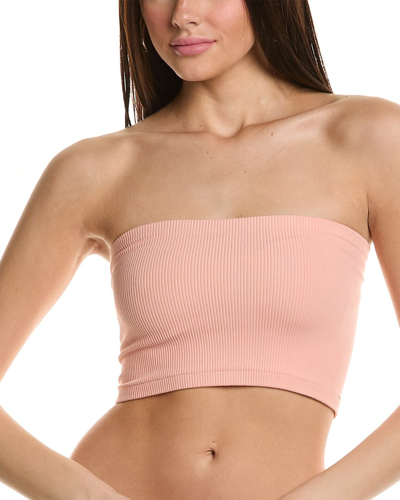 Free People Amelia Ribbed Bandeau Top In Light Sand-neutral
