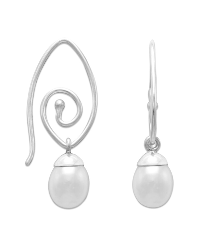 Samuel B. Silver Pearl Drop Earrings In Metallic