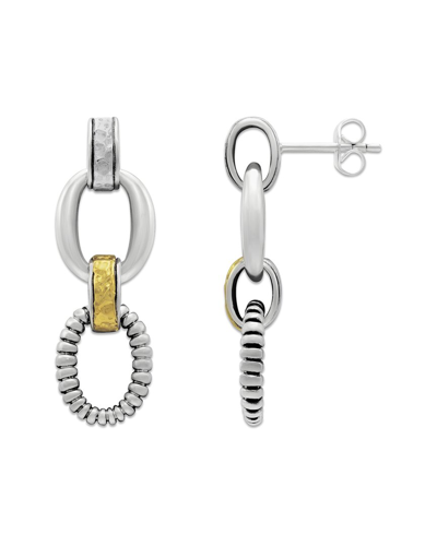 Samuel B. 18k & Silver Link Earrings