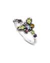 SAMUEL B. SAMUEL B. 18K & SILVER 1.16 CT. TW. GEMSTONE BUTTERFLY RING