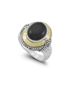 SAMUEL B. SAMUEL B. 18K & SILVER 3.98 CT. TW. ONYX RING