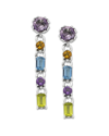 SAMUEL B. SAMUEL B. SILVER 7.49 CT. TW. GEMSTONE DROP EARRINGS