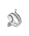 Samuel B. 18k & Silver 0.99 Ct. Tw. Blue Topaz Snake Ring