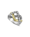 SAMUEL B. SAMUEL B. 18K & SILVER INTERLOCKING RING