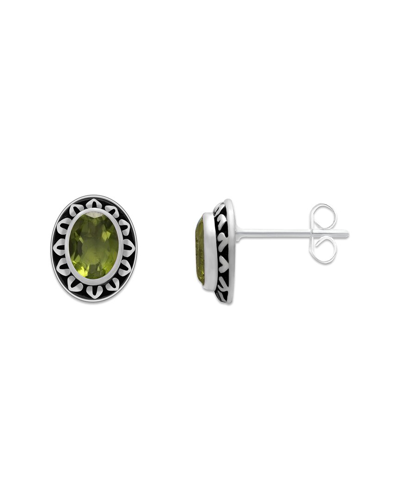 SAMUEL B. SAMUEL B. SILVER 1.60 CT. TW. PERIDOT STUDS