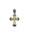 SAMUEL B. SAMUEL B. 18K & SILVER HAMMERED CROSS PENDANT