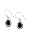 SAMUEL B. SAMUEL B. SILVER GARNET DROP EARRINGS