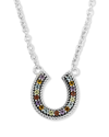 SAMUEL B. SAMUEL B. 18K & SILVER 0.30 CT. TW. GEMSTONE HORSESHOE NECKLACE