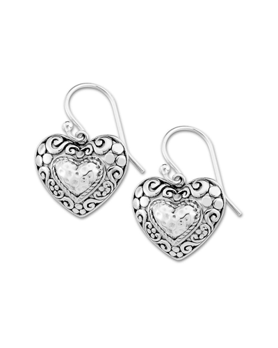 Samuel B. Silver Heart Earrings In Metallic
