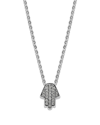 Samuel B. Silver 0.24 Ct. Tw. White Topaz Hamsa Necklace