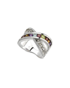 SAMUEL B. SAMUEL B. SILVER 3.36 CT. TW. GEMSTONE X RING