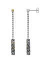 SAMUEL B. SAMUEL B. 18K & SILVER BAR CHAIN EARRINGS