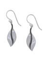 SAMUEL B. SAMUEL B. SILVER PEARL LEAF EARRINGS