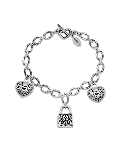 Samuel B. Silver Heart & Locket Bracelet