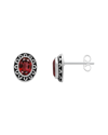 Samuel B. Sterling Silver Oval Semiprecious Stone Stud Earrings