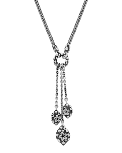 Samuel B. Silver Flower Lariat Necklace