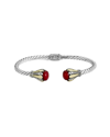 SAMUEL B. SAMUEL B. 18K & SILVER CORAL TWISTED CABLE BANGLE BRACELET