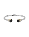 Samuel B. 18k & Silver 4.68 Ct. Tw. Onyx Twisted Cable Bangle Bracelet