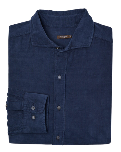 J.mclaughlin Solid Drummond Shirt In Blue