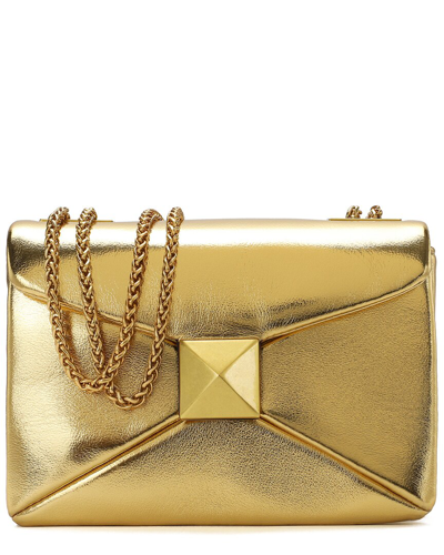 Tiffany & Fred Paris Smooth Leather Shoulder Bag In Gold
