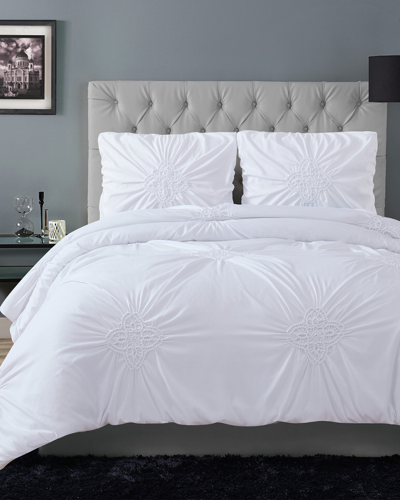 Christian Siriano Georgia Rouched Duvet Cover Set