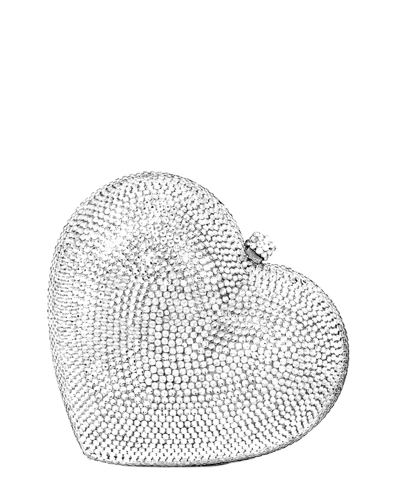 Aquaswiss Aqs Heart Crystal Clutch In Metallic