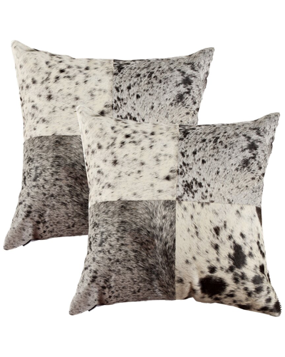 Natural Group Pack Of 2 Torino Quattro Pillow In Black