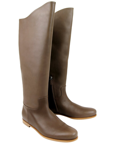 Bottega Veneta Leather Boot In Brown