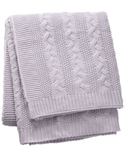 Allied Home Classic Lavender Scented Cable Knit Throw In Gray