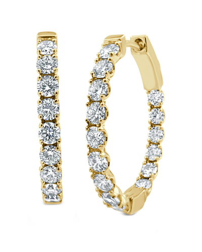 Sabrina Designs 14k 1.91 Ct. Tw. Diamond Inside Out Hoops In Gold