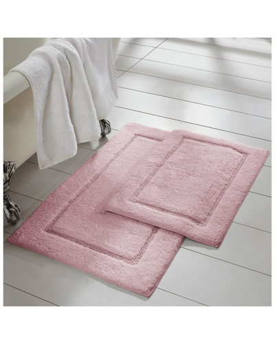 Allure Modern Threads 2-pack Solid Loop With Non-slip Backing Bath Mat Set In Multi