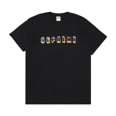 Pre-owned Supreme Stencil Tee 'black'