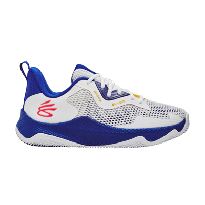 Pre-owned Curry Brand Curry Hovr Splash 3 'white Team Royal'