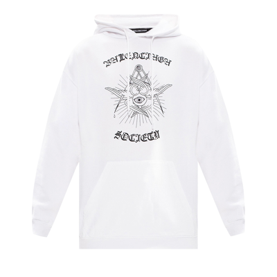Pre-owned Balenciaga Free Your Mind Hoodie 'white'