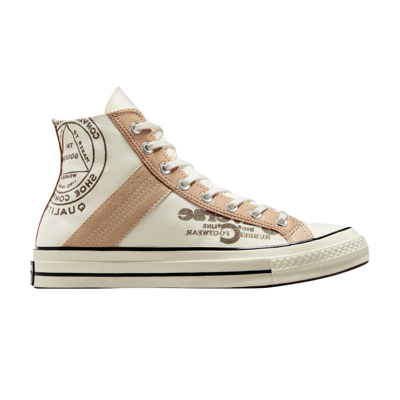 Pre-owned Converse Chuck 70 Leather Overlay High 'egret Champagne Tan' In Cream
