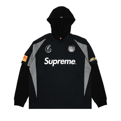 Pre-owned Supreme Hooded Soccer Jersey 'black'